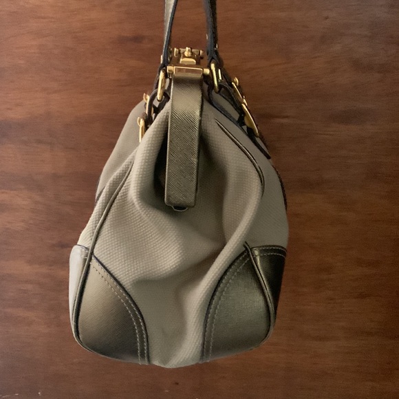 Prada Gold Canvas & Saffiano Leather Doctor Bag - Picture 3 of 13